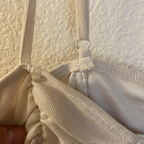 NWT Katie Kane shimmer ruched corset tank - Picture 4 of 7